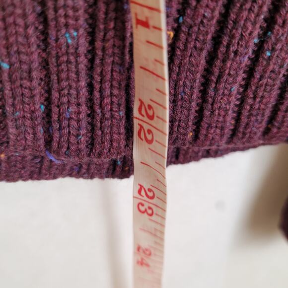 Rag and Bone purple speckled ribbed sweater Size XS womens Cozy Grunge Classic - Picture 8 of 8